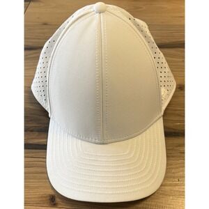 Melin A-Game Hydro Performance Snapback Hat White Perforated Water Resistant SM